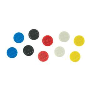 10 darabos NOBO erős mágnes, 38 mm átmérőjű, vegyes színek - Nobo