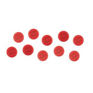 10 db NOBO erős mágneses korong, 38 mm átmérőjű, piros színben - Nobo