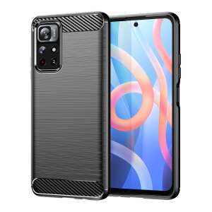 Black Carbon Fiber TPU Protective Case for POCO M4 Pro 5G - Phone Case