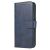 POCO M4 Pro 5G blue leather flip case, closed view