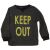 Fiú Pulóver - Keep Out Felirat - Szürke 135855744