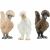Detailed Schleich Crested Chicken Toy Figures