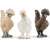 Schleich Silkie Chicken Friends Figure Set, 3 pack, realistic farm animal figurines for kids