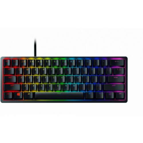 Razer Huntsman Mini 60% optikai gaming billentyűzet vörös kapcsolókkal, RGB háttérvilágítással