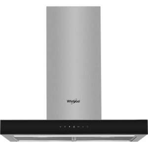 Аспиратор Whirlpool WHBS 62F LT K/1 от неръждаема стомана с черен стъклен контролен панел - Whirlpool