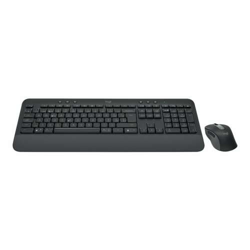 Logitech MK650 vezeték nélküli billentyűzet és egér szett, fekete, teljes méretű billentyűzet beépített kéztámasszal, kényelmes egér gumírozott fogófelületekkel - Logitech