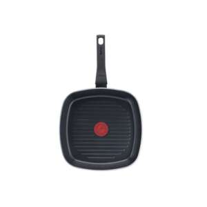 Tefal Easy Plus 26 cm Grillpfanne, schwarz, antihaft, Titan-Beschichtung, Hitzeanzeige, spülmaschinenfest - Tefal Pfannen