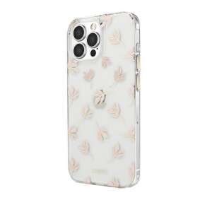 Uniq Coehl Fleur iPhone 13 Pro clear case with pink floral pattern - UNIQ