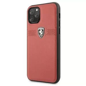 Ferrari Off Track Leder iPhone 11 Pro Hülle mit Logo - Ferrari Handyhüllen