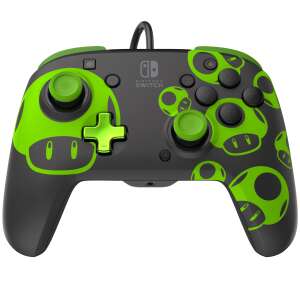 Controller cu fir PDP Rematch 1Up Glow In The Dark pentru Nintendo Switch - Vedere frontală - PDP Controlere