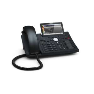 VoIP телефон Snom D375, черен, с цветен дисплей, 12 програмируеми клавиша, Gigabit Ethernet портове, Bluetooth, USB порт - Телефон