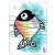 Maped Creativ Blow Pen Art stencil, fish with rainbow stripes