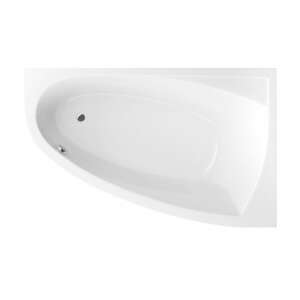 Matana links asymmetrische Badewanne 160, mit Fuß 32569531 - Wellis Badewanne