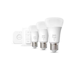 Philips Hue White Starter Kit s 3 inteligentnými žiarovkami, Hue Bridge a stmievačom - Lampy&osvetlenie