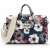 Canvaslife 15-16 inch laptop bag with floral pattern, front view