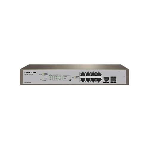 IP-COM Pro-S8-150W Gigabit Switch, widok z przodu