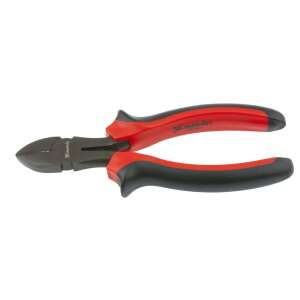 MTX 175769 200mm oldalcsípőfogó, fekete nikkel bevonattal, piros és fekete gumírozott markolattal - Mtx