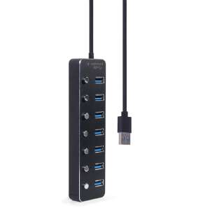 Gembird UHB-U3P7P-01 7-Port USB 3.1 Hub mit individuellen Schaltern - Gembird