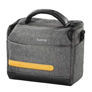 Szara torba fotograficzna Hama Terra 130 z żółtym paskiem - Torba i futerał na aparat