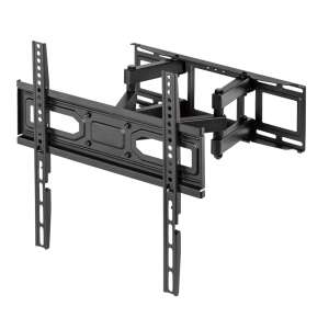 ART AR-89 TV wall mount for 32-70 inch LCD TVs, black, angled view - Art