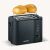 Severin AT 9552 black toaster with bread rolls on top