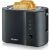 Severin AT 9552 black toaster with two slices of toast