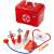 Theo Klein doctor's bag with accessories, including stethoscope, thermometer, syringe, and more