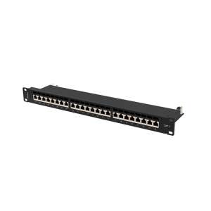 Lanberg PPS7-1024-B 19-inčni 24-portski CAT7 patch panel s zaštitom - Patch panel