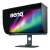 BenQ SW321C 32 inch professional monitor with a stand, side view with hood