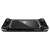 Spigen Rugged Armor case for Nintendo Switch OLED, black, with carbon fiber texture, bottom view, showing ports and buttons