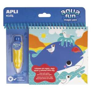 APLI Színezőfüzet, vízbázisú, APLI Kids "Aqua Fun", tengeri állatok 32013457 Foglalkoztató füzet, kifestő-színező