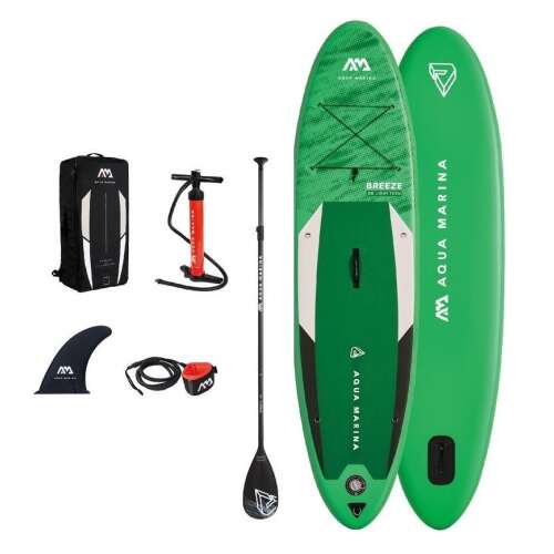 Aqua Marina Breeze iSUP Paddleboard-Paket mit Paddel, Pumpe, Finne, Leash und Rucksack