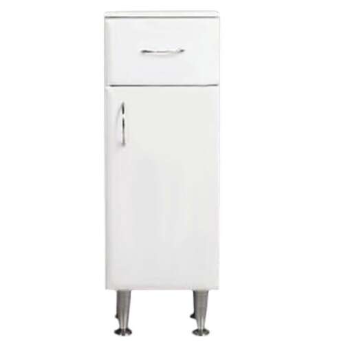 Bianca Plus 30 Badezimmer Schrank mit einer Tür und einer Schublade, Hochglanz Weiß, rechts