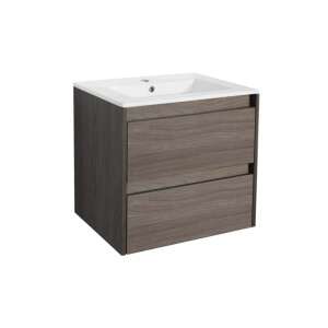 Porto 60 Rauna Szil bathroom vanity with sink, two-drawer cabinet - Leziter
