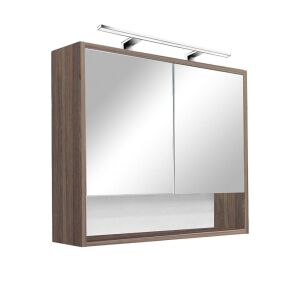 Luna Rauna Szil 80cm bathroom mirror cabinet with LED light - Furniture
