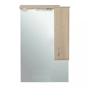 Dulap superior baie Bianca Plus - Stejar Sonoma - 65 cm cu oglindă - Leziter Dulap de baie