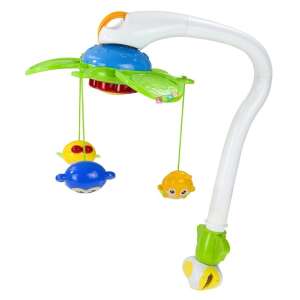 Vidám Állatos Zenélő Ágymobil - Felhúzható