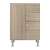 Bianca Plus 60 bathroom cabinet with one door and four drawers, Sonoma oak color, left-hand