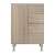 Bianca Plus 60 bathroom cabinet with one door and four drawers in Sonoma oak color, left-handed