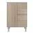 Bianca Plus 60 bathroom cabinet with one door and four drawers, Sonoma oak color, left-hand