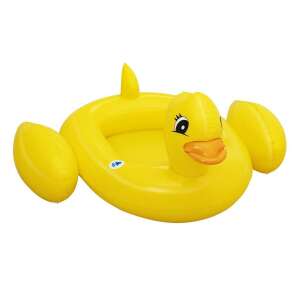 Bestway aufblasbarer Enten-Schwimmring, gelb, 102 cm x 99 cm, für Kinder, mit Sound - Bestway