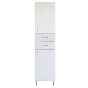 Dulap înalt Bianca Plus 45 cu 2 uși, 2 sertare, alb lucios, dreapta 71574572 - Leziter Dulap de baie