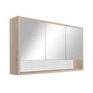 Luna Fürdőszobabútor - Tükrös Szekrény - Sonoma Tölgy - 120 cm 71490430 - Bútor