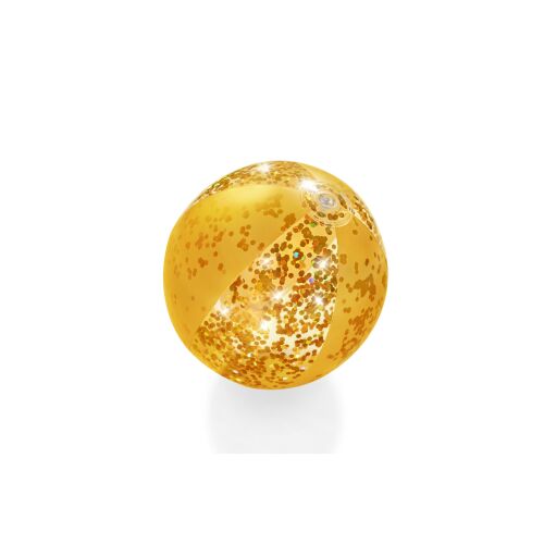 Glänzender goldener Glitzer-Strandball, lustiges Sommerspielzeug
