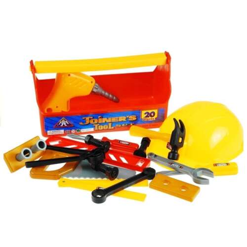 Joiner's Szerszámkészlet gyerekeknek szerszámosládával és sisakkal