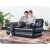 Couple relaxing on Bestway inflatable sofa in living room
