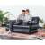 Couple relaxing on Bestway inflatable sofa in living room