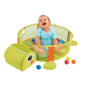 KonicKids - Teknős Játszótorony és Labdamedence - 3 az 1-ben - 96x66x52cm