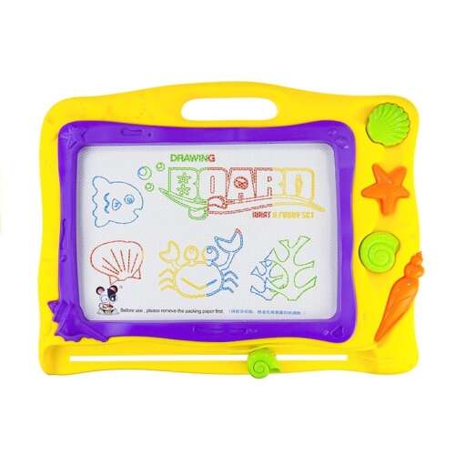 Tablă neagră cu timbre și fundal colorat 70957386