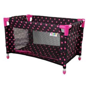 Alice Black mit rosa Bett für Puppen